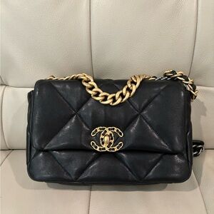 COPY - Pre Owned Chanel 19 Small Black lambskin